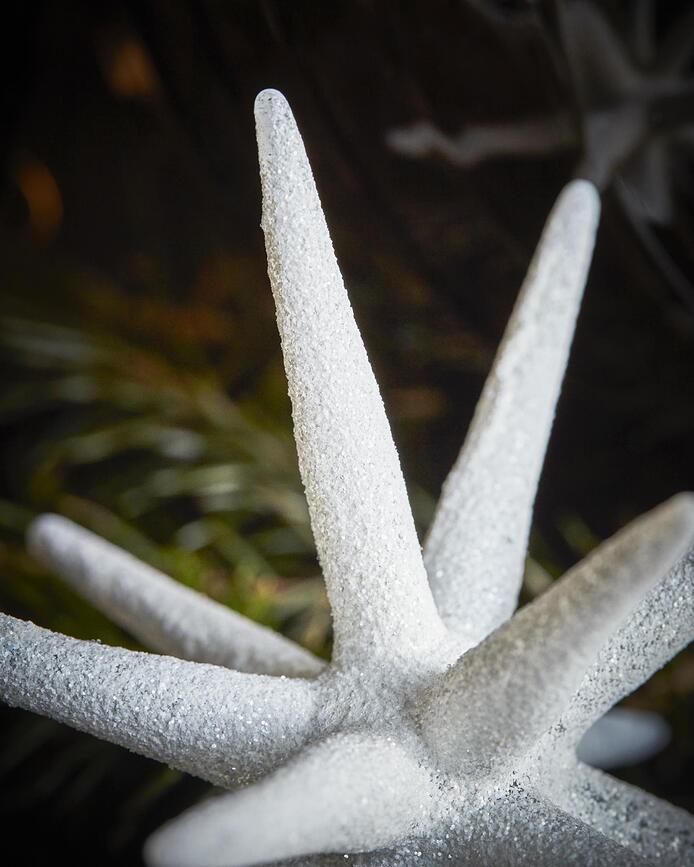 Adornos navideños Spike, 12 cm, blancos, 4 unidades