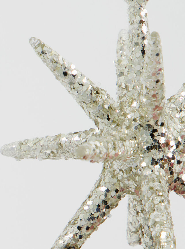 Adornos Navideños Spike, 7,5 cm, blancos, 4 unidades