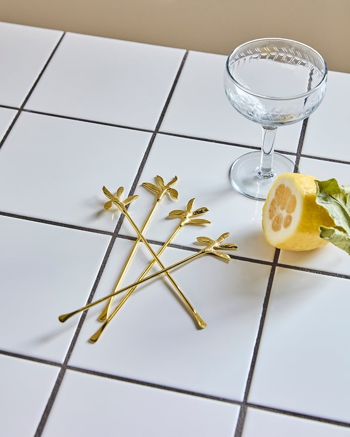 Agitadores para Cócteles HDServe, oro antiguo, Pack de 4 unidades