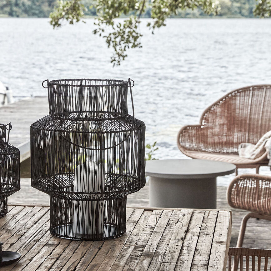 Alive Lampion 37 cm crni