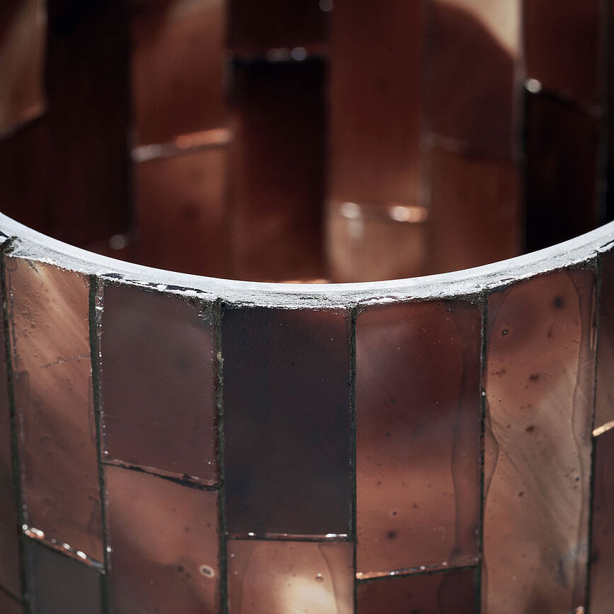 Amroha Κηροπήγιο για ρεσό, 15 cm, καφέ