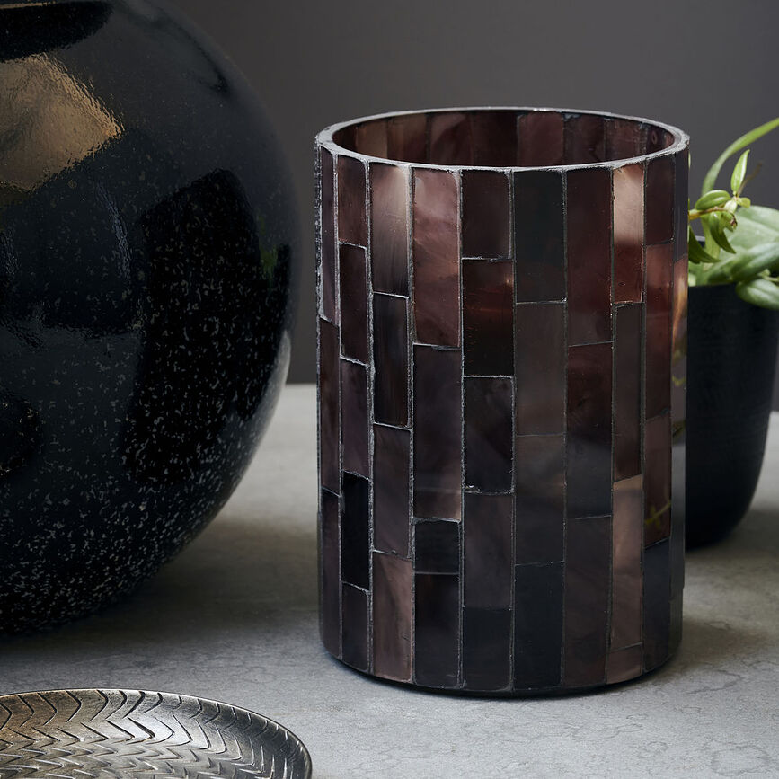 Amroha Κηροπήγιο για ρεσό, 15 cm, καφέ