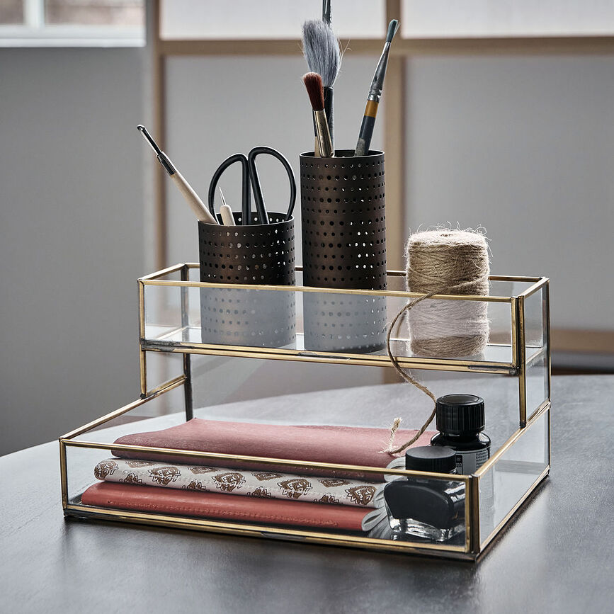 Arca Organizator za pisalno mizo, medenina