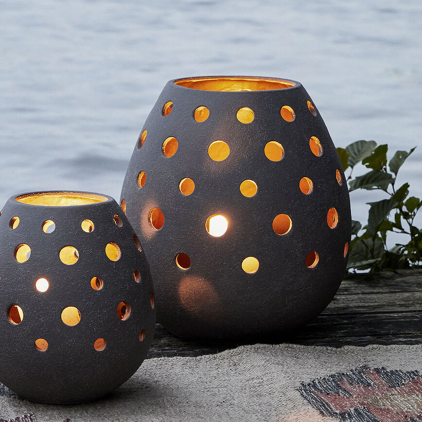 Artie Svečnik, 35 cm, siv