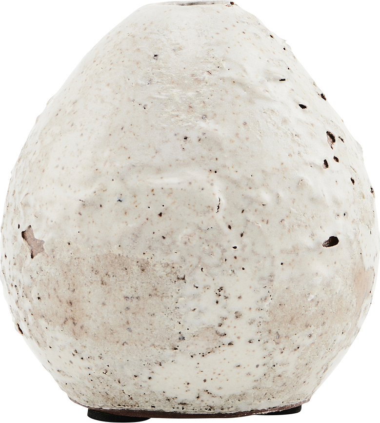 Baby Vase blanc, avec texture sable