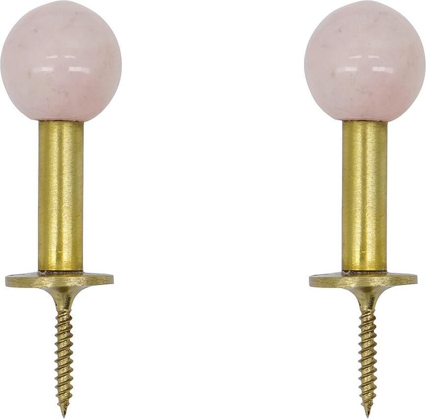 Ball Crochets muraux 5 cm, roses, Lot de 2