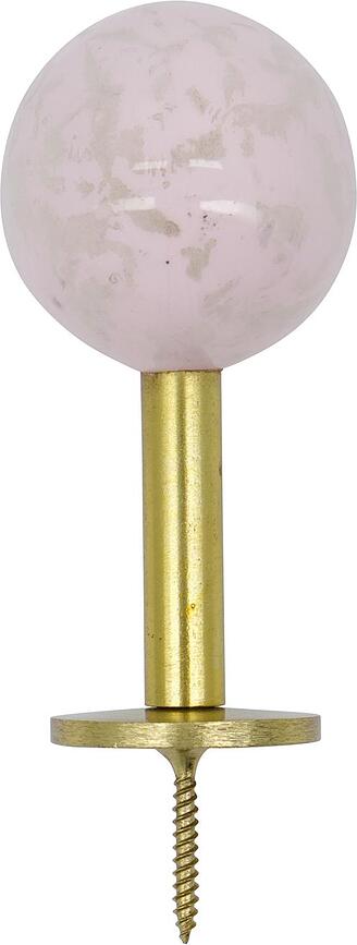 Ball Wall Hooks 8 cm, pink, 2 pcs