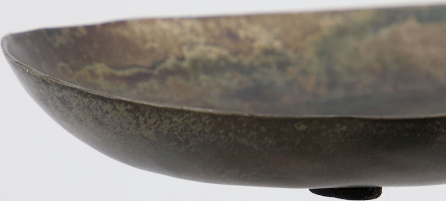 Bandeja decorativa Traya, 30 cm, bronce antiguo