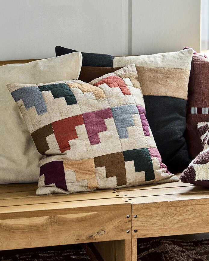 Block Housse de Coussin 50 x 50 cm, multicolore