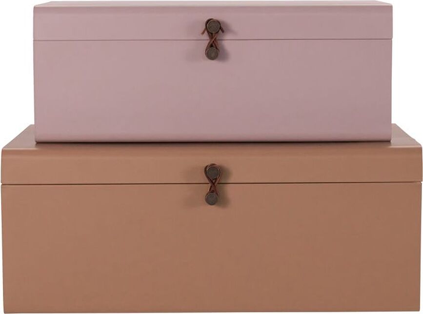 Boîtes de Rangement, en métal, Lot de 2