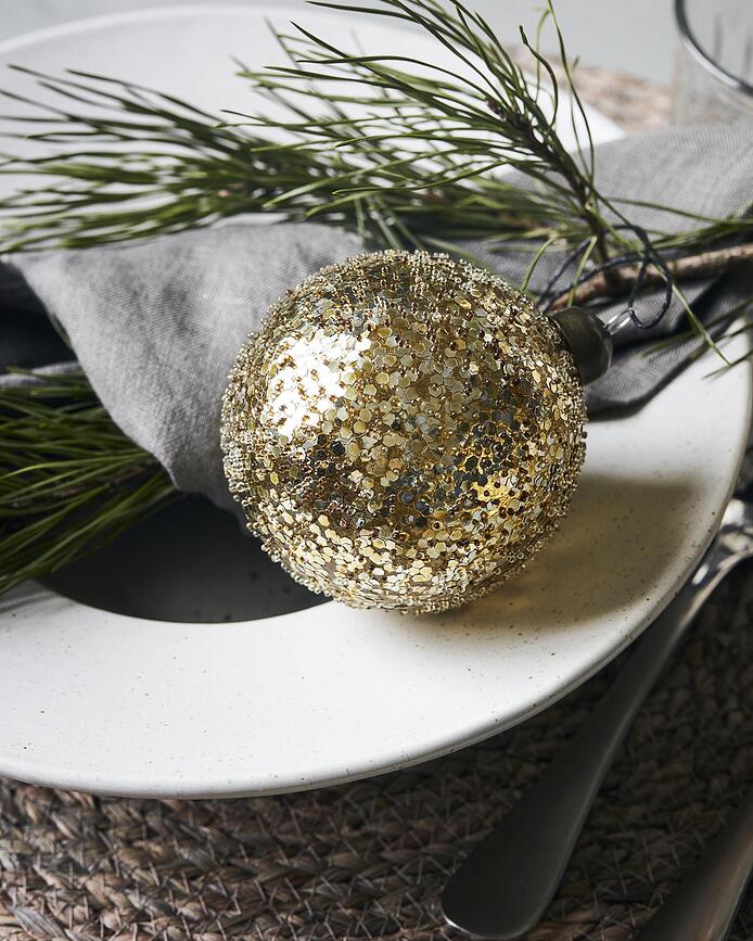 Bolas de Navidad Chosen, doradas, Pack de 4