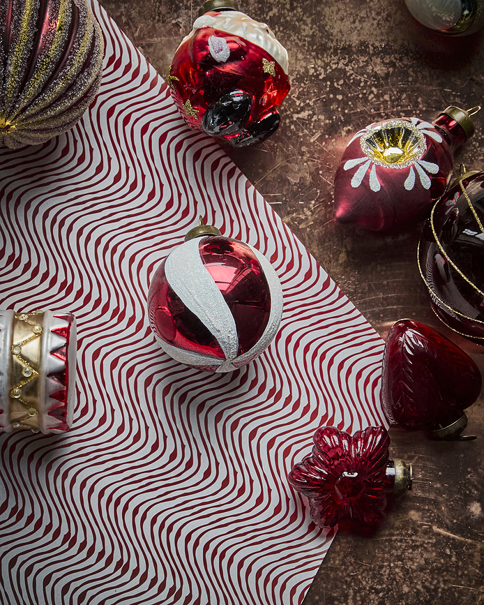 Bolas de Navidad HDTwister, doradas y blancas, 4 unidades