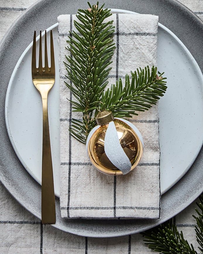 Bolas de Navidad HDTwister, doradas y blancas, 4 unidades