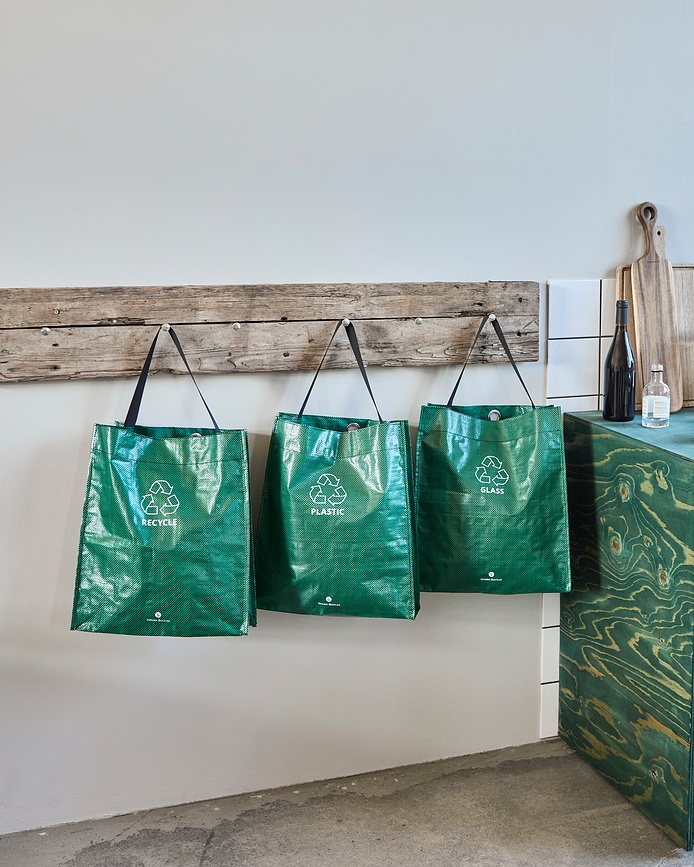 Bolsas de Reciclaje HDRecycle, verdes, 3 unidades