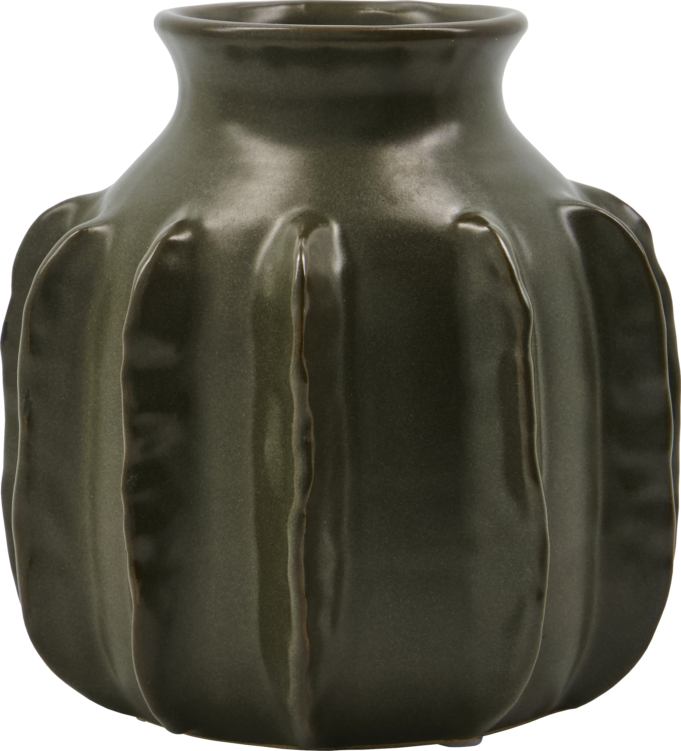 Cactus Vase 15 cm, dunkelgrün