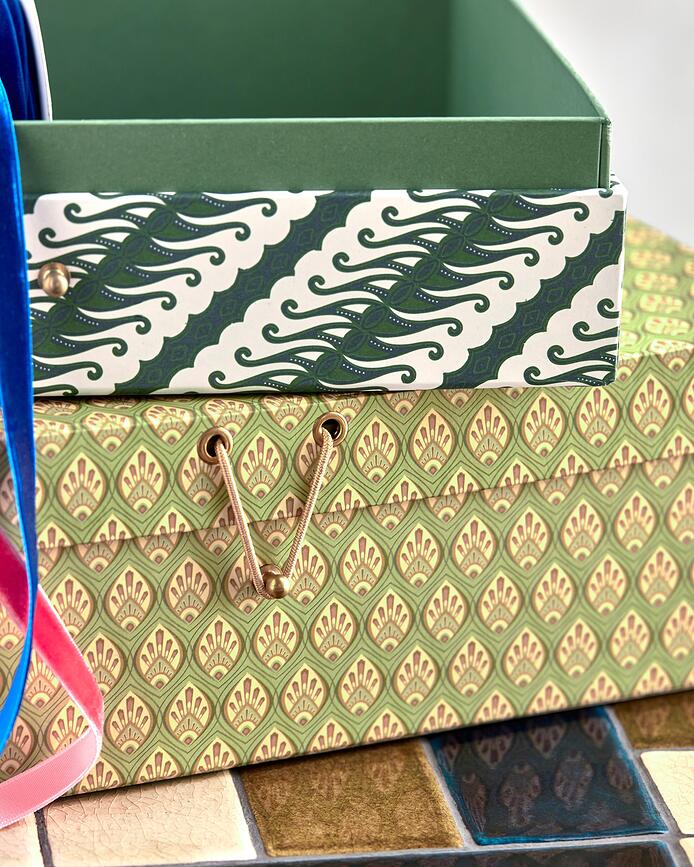 Cajas de Almacenamiento House Doctor Keep, rojas y caqui, 2 unidades