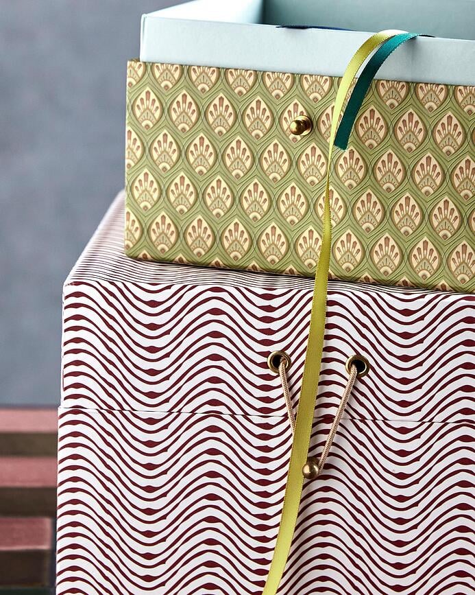 Cajas de Almacenamiento House Doctor Keep, rojas y caqui, 2 unidades