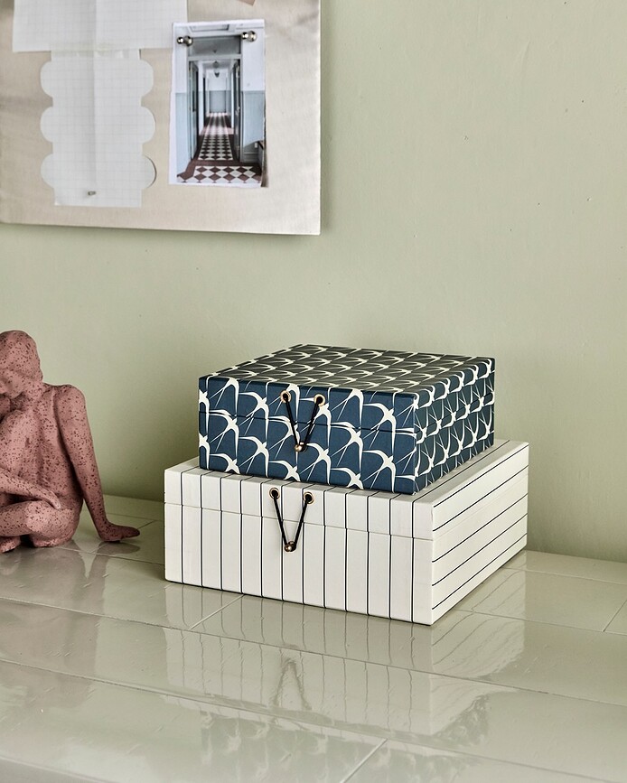 Cajas de almacenamiento HDKeep, rosa y azul marino, 2 unidades