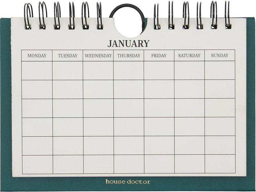 Calendario de escritorio View, verde