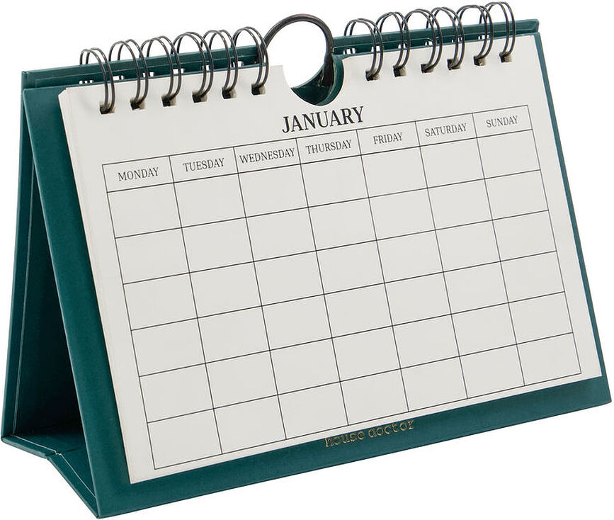 Calendario de escritorio View, verde