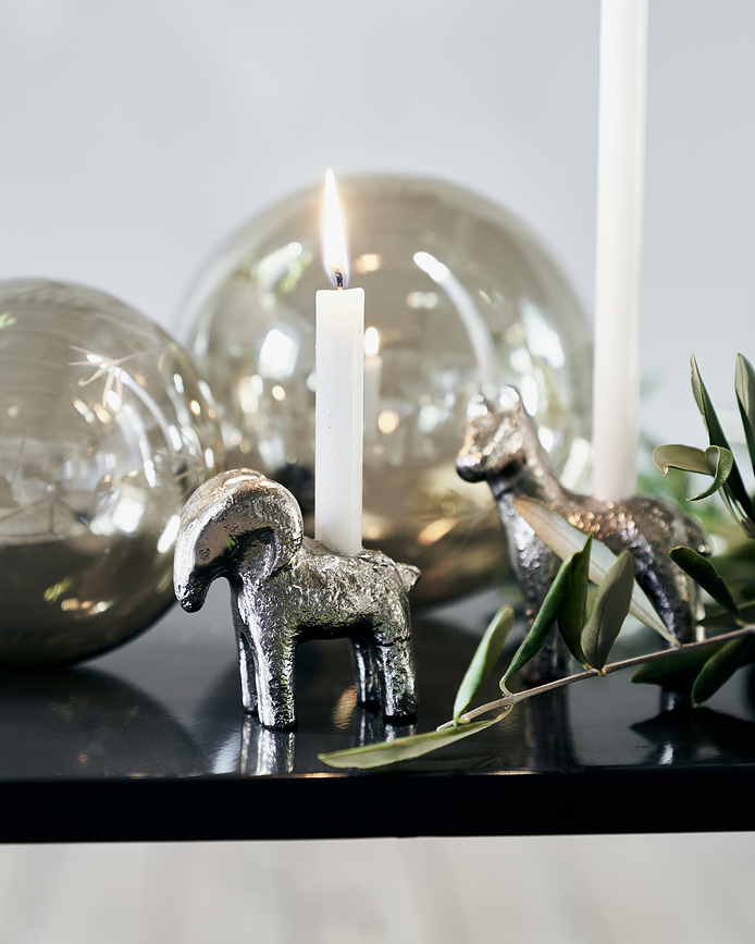 Portavelas decorativo House Doctor Caballo, para vela clásica