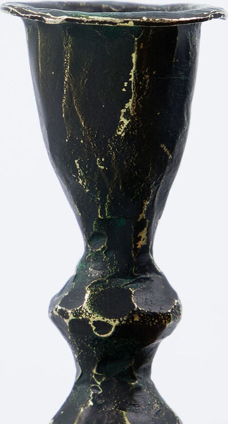 Portavelas para vela clásica Mero, 16 cm, negro