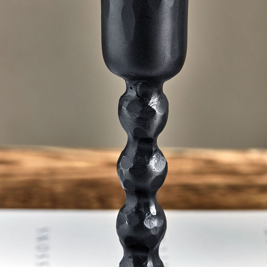 Portavelas Mala para vela clásica, 18,5 cm, negro