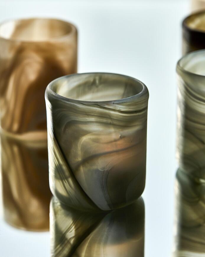 Portavelas para velas de té Kae, grises, 2 unidades