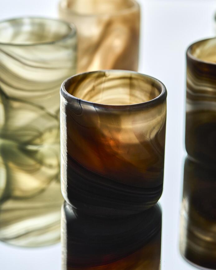 Portavelas para velas de té Kae, grises, 2 unidades