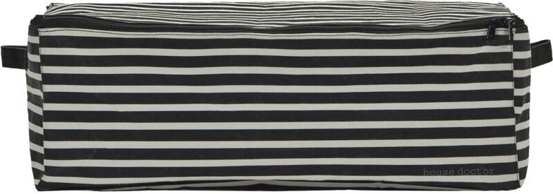 Canva Aufbewahrungskorb 35 x 54 cm gestreift schwarz-weiß