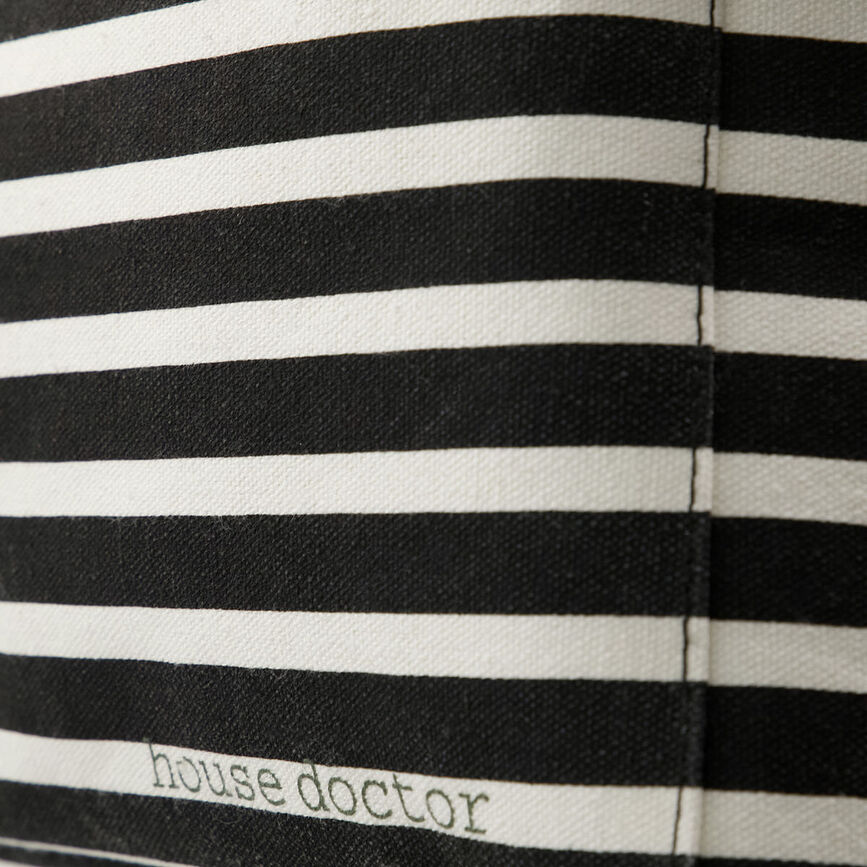 Canva Panier de Rangement, 35 x 54 cm, à rayures, noir et blanc