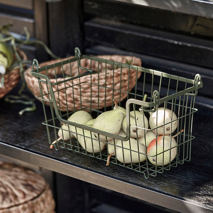 Cesto Taw, 23,5 cm, verde, con asas