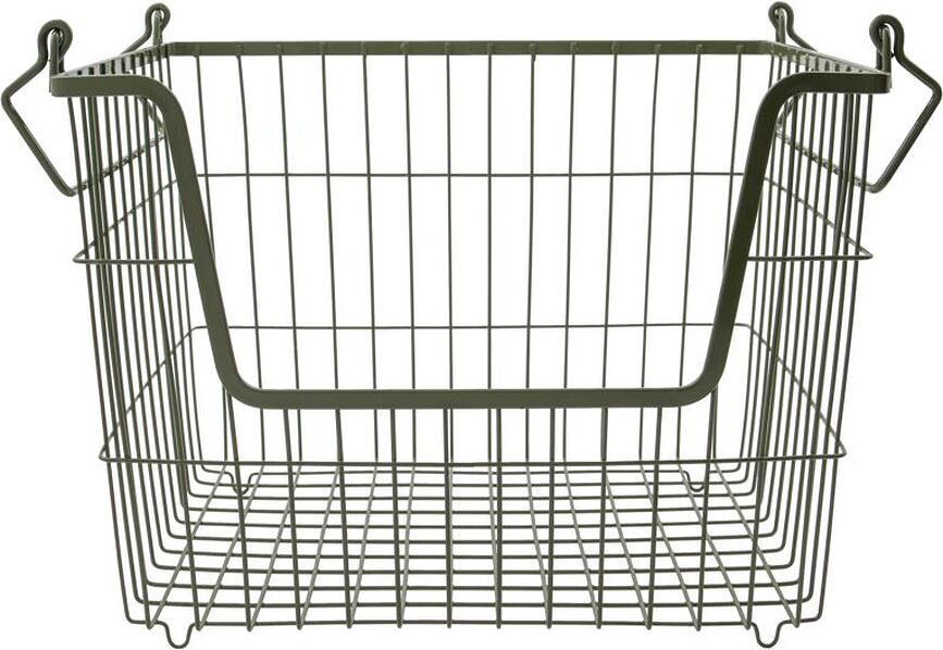 Cesta de almacenamiento Taw, verde, con asas