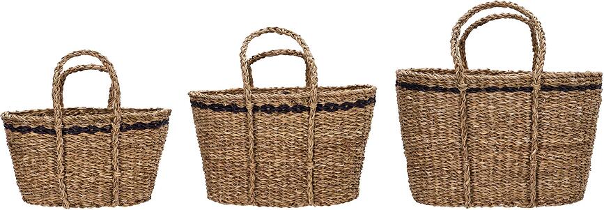 Cestas de Almacenamiento Laine, de fibra natural, 3 unidades