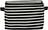 Cestello portaoggetti Canva a strisce 27 x 35 cm bianco-nero