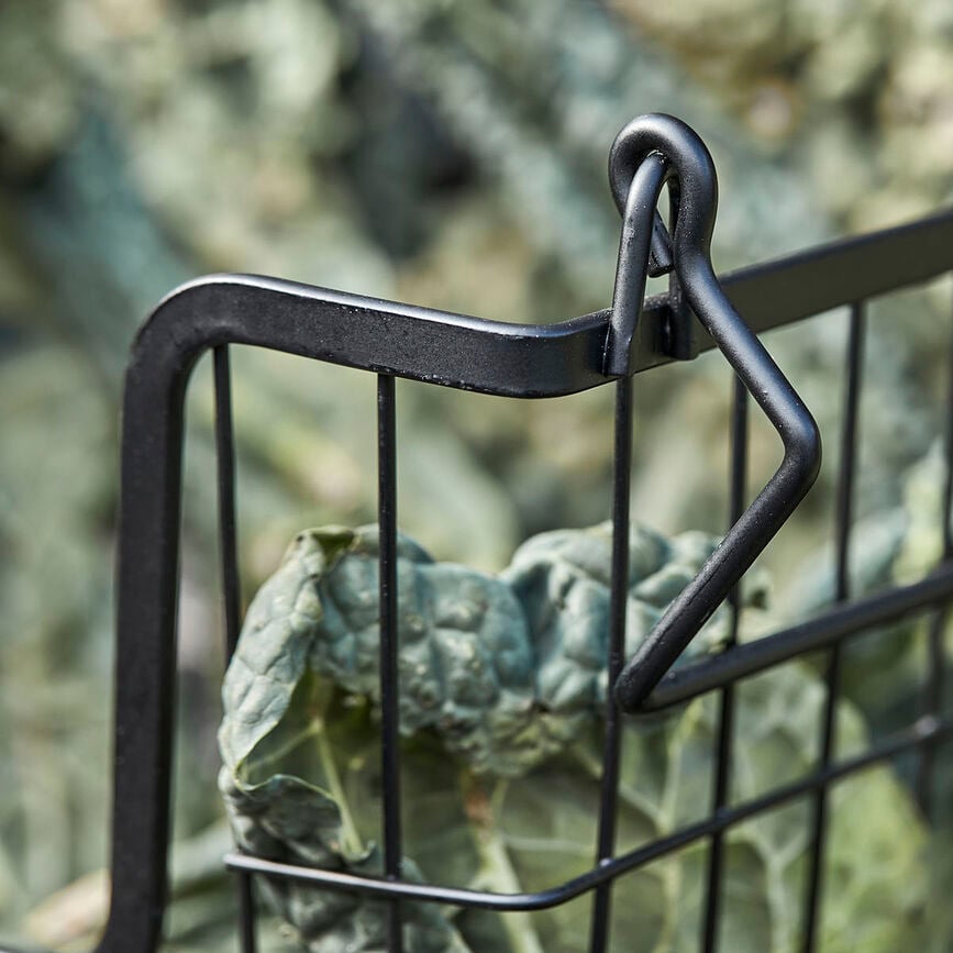 Cesta de almacenamiento con asas Taw, 26,7 cm, negro mate