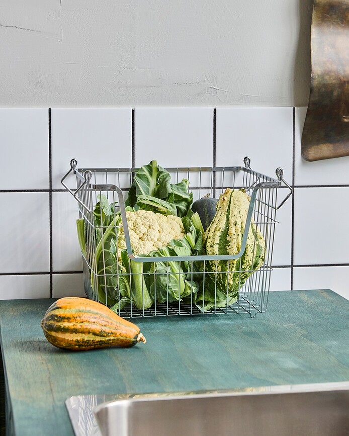 Cesto de almacenaje de acero HDTaw, 18 x 32 cm