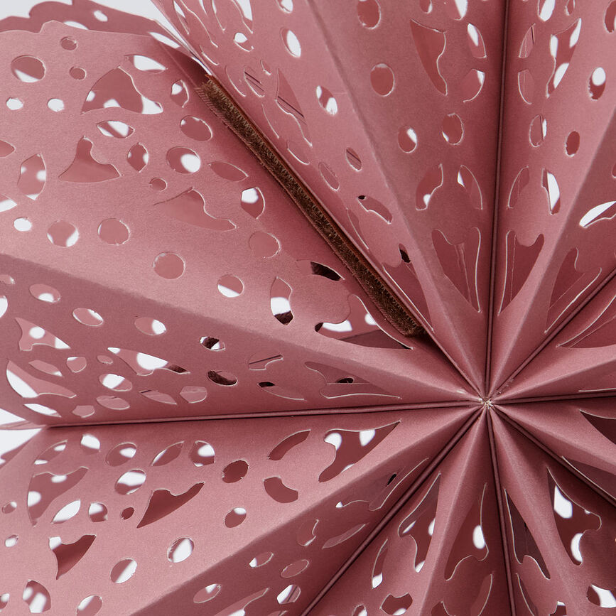 Clip Étoile de Noël, 40 cm, rose poudré