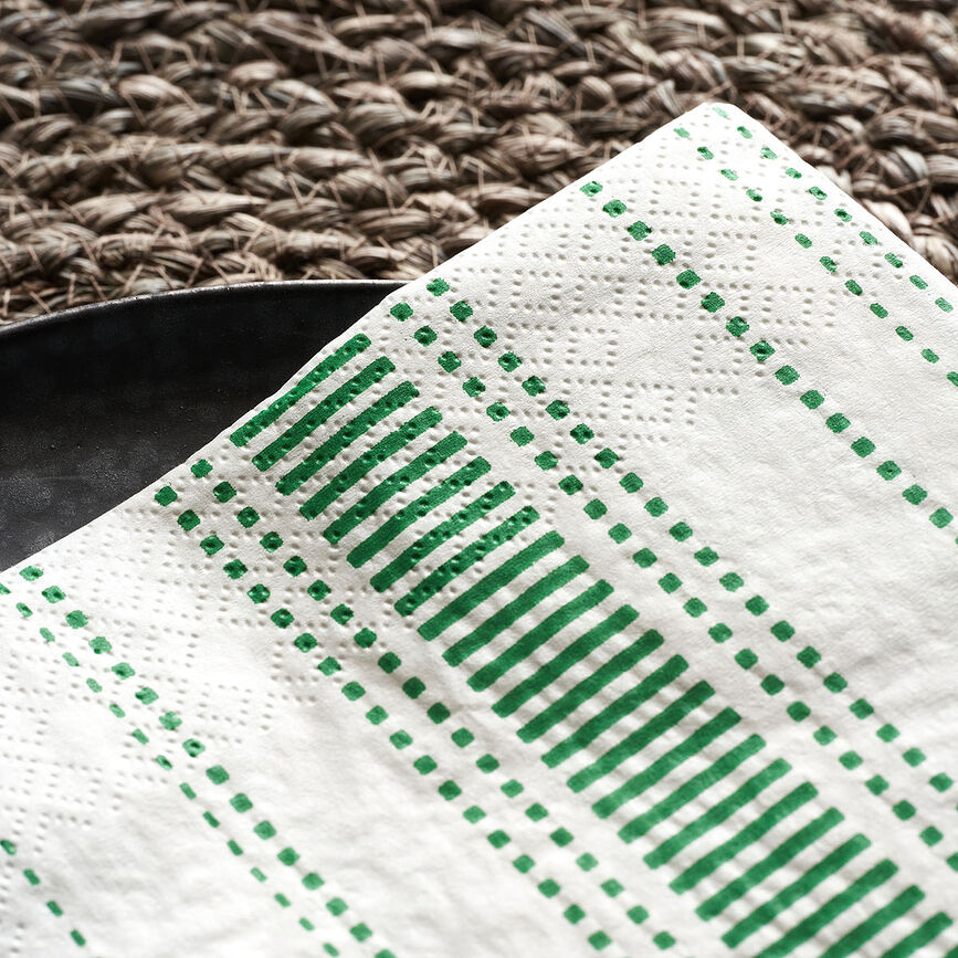 Code Serviettes en papier 16,5 cm, Lot de 40