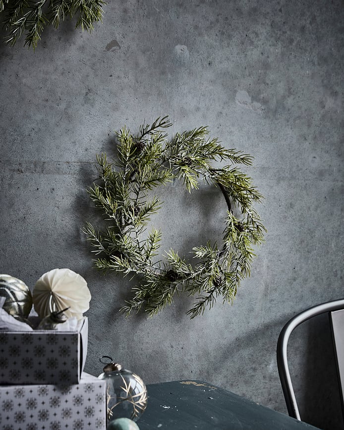 Corona Navideña HDFrost, grande, verde