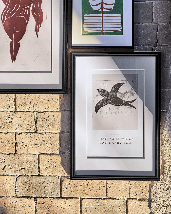 Cuadro enmarcado Fly, 40 x 60 cm