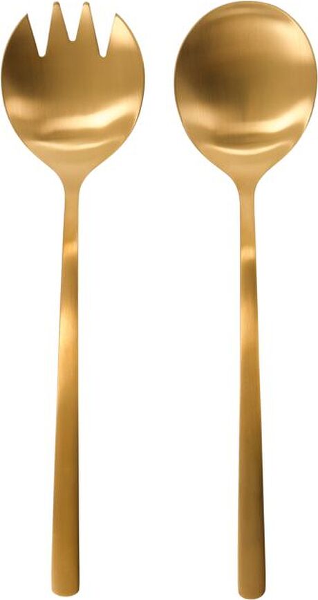 Cucharas para Ensalada Golden, acabado dorado, 2 unidades