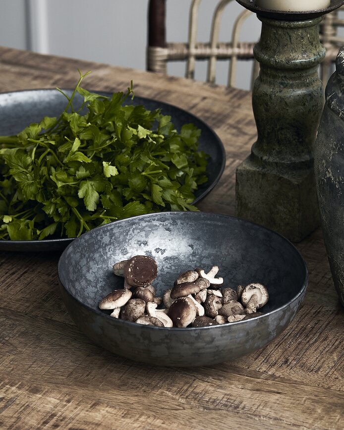 Bol Pion, 22 cm, gris y blanco