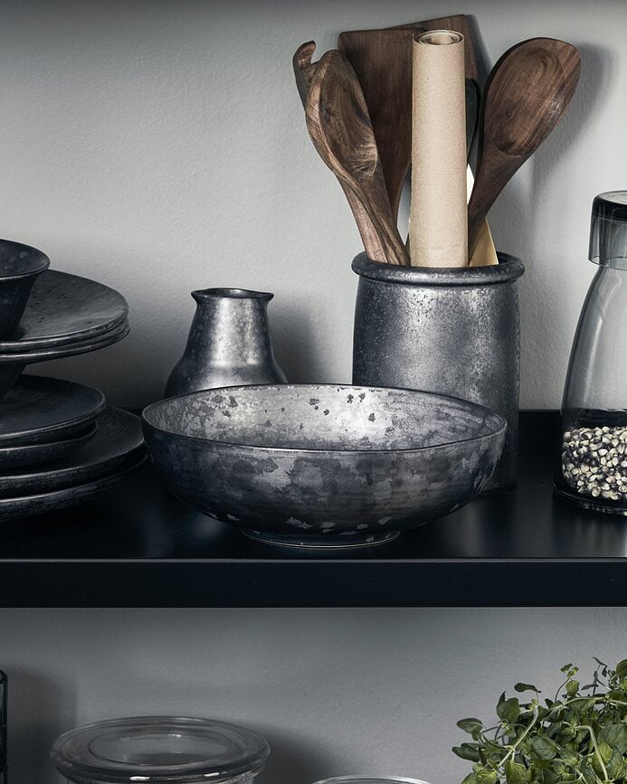 Bol Pion, 22 cm, gris y blanco