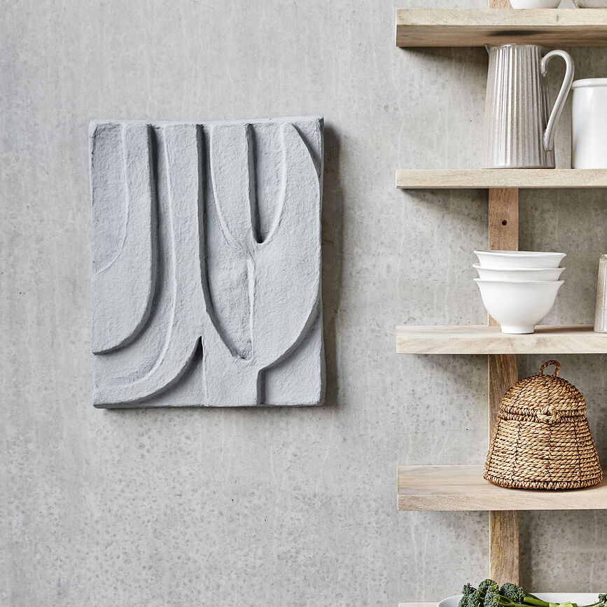 Decoración de pared Machie, gris