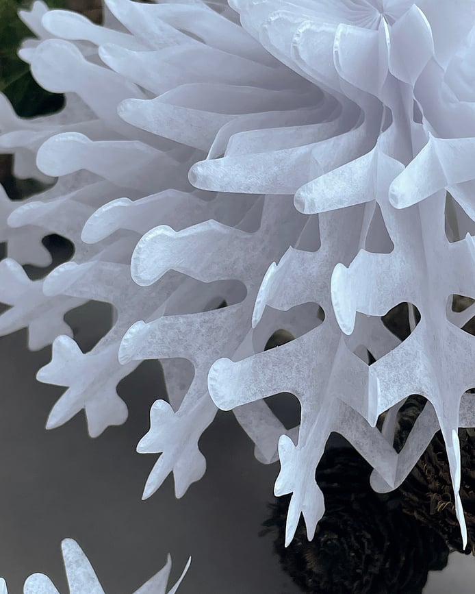 Decoración navideña HDFold, tamaño S, blanca