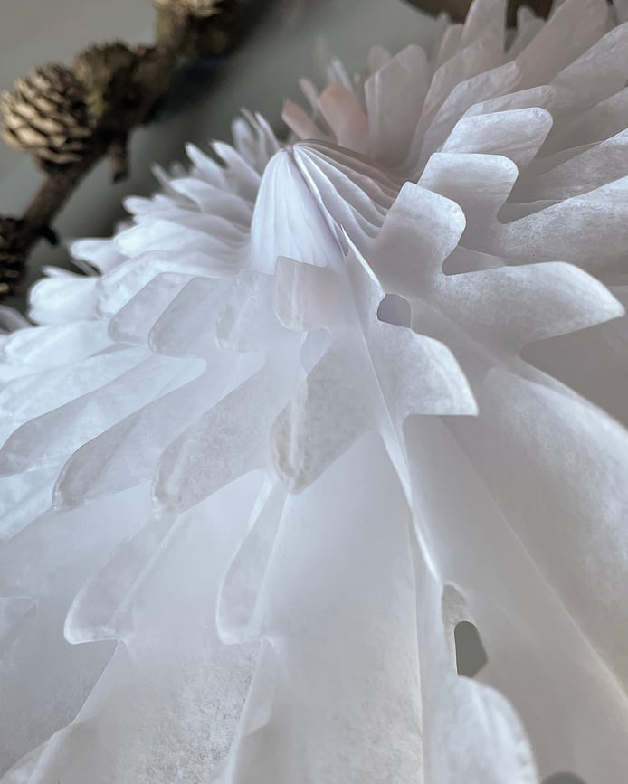 Decoración navideña HDFold, tamaño S, blanca