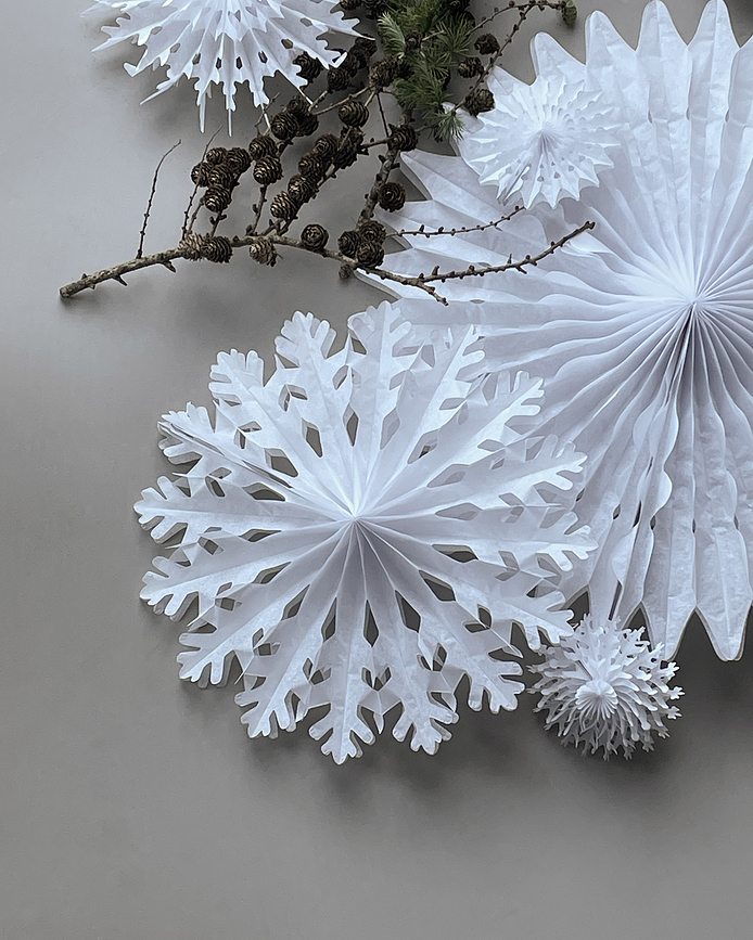 Decoración navideña HDFold, tamaño S, blanca