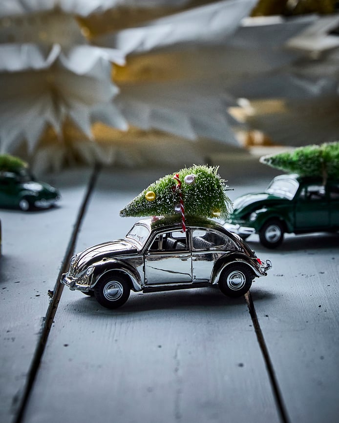 Decoración navideña HDXmas Coche, plateada