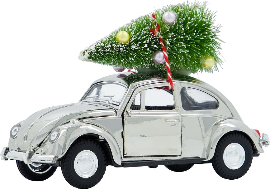 Decoración navideña HDXmas Coche, plateada